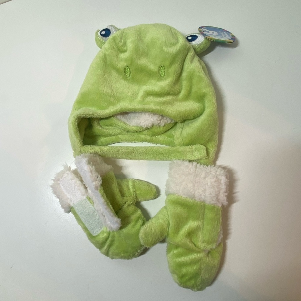 Baby Hat and Mittens Green Grog 3-6 Months